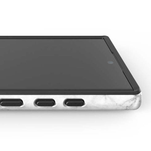 White Marble Galaxy S25 Ultra Impact Case